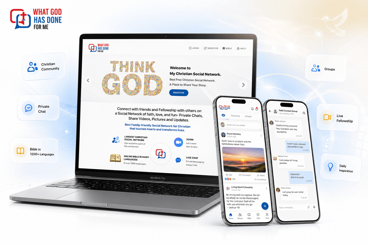 MCSN – Christian Social Network & Faith Community Platform — screenshot